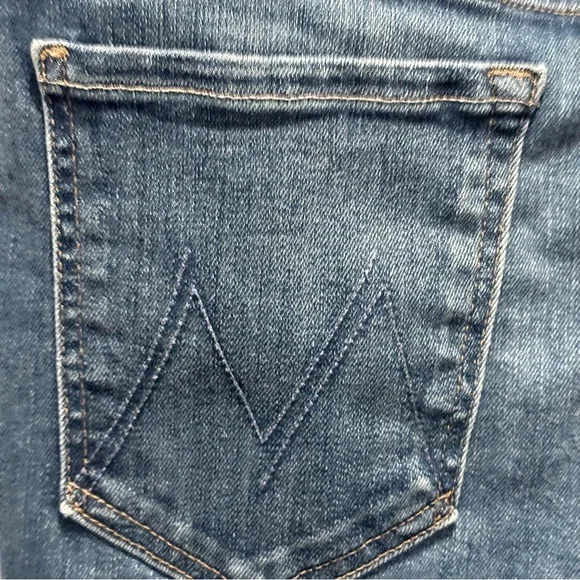 MOTHER The Looker Two Step Ankle Fray Jeans Skunk at the Tea Party sz 30 HEMMED - Picture 5 of 16